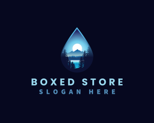 Water Drop Scenery logo design