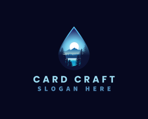 Water Drop Scenery logo design