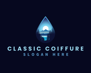 Water Drop Scenery logo design