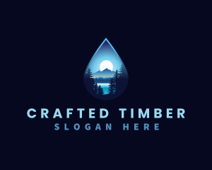 Water Drop Scenery logo design