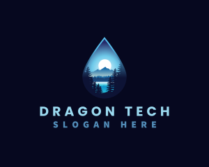 Water Drop Scenery logo design