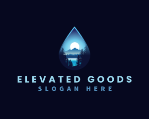 Water Drop Scenery logo design