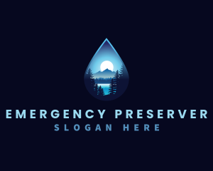 Water Drop Scenery logo design