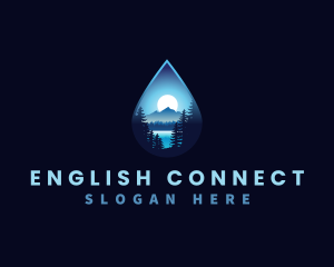 Water Drop Scenery logo design