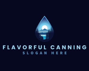 Water Drop Scenery logo design