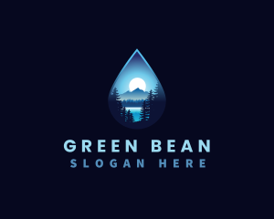 Water Drop Scenery logo design