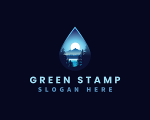 Water Drop Scenery logo design