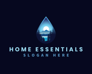 Water Drop Scenery logo design