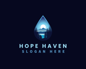 Water Drop Scenery logo