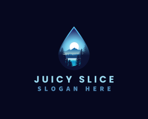 Water Drop Scenery logo design