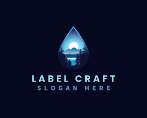 Water Drop Scenery logo design