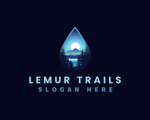 Water Drop Scenery logo design