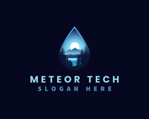 Water Drop Scenery logo design