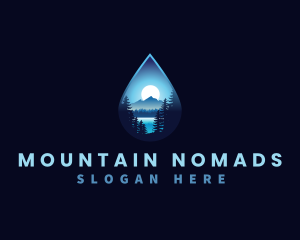 Water Drop Scenery logo design