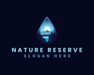 Water Drop Scenery logo design