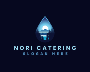 Water Drop Scenery logo design