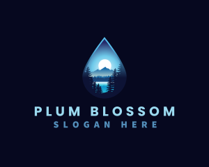 Water Drop Scenery logo design