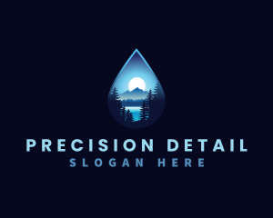 Water Drop Scenery logo design