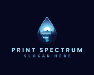 Water Drop Scenery logo design