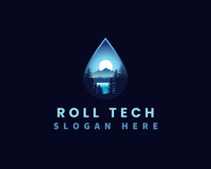 Water Drop Scenery logo design