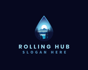 Water Drop Scenery logo design