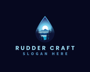 Water Drop Scenery logo design