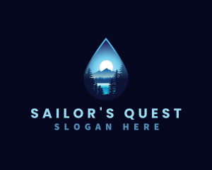 Water Drop Scenery logo design