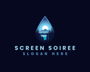 Water Drop Scenery logo design