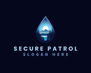 Water Drop Scenery logo design