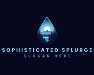 Water Drop Scenery logo design