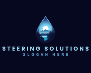 Water Drop Scenery logo design