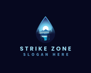 Water Drop Scenery logo design