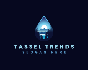 Water Drop Scenery logo design