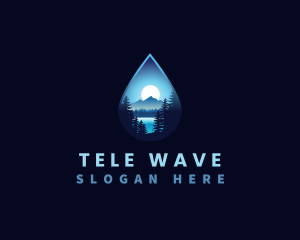 Water Drop Scenery logo design