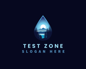 Water Drop Scenery logo design