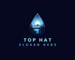 Water Drop Scenery logo design