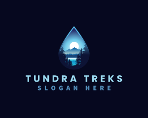 Water Drop Scenery logo design