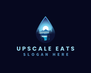 Water Drop Scenery logo design