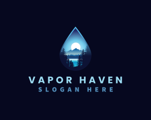 Water Drop Scenery logo design