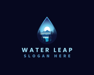 Water Drop Scenery logo design