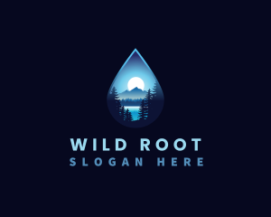 Water Drop Scenery logo design