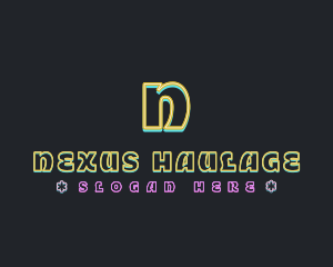 Neon Floral Boutique logo design