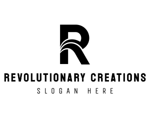 Creative Studio Swoosh Letter R logo design