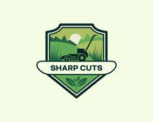 Lawn Grass Mower logo design