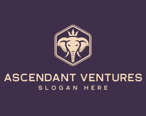 Corporate Elephant Crown logo design