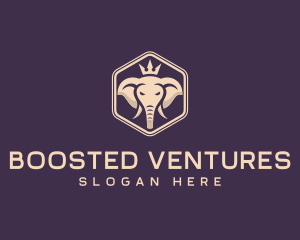 Corporate Elephant Crown logo design