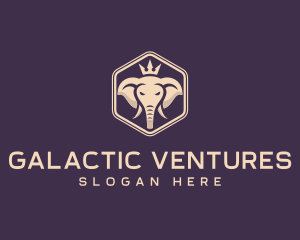 Corporate Elephant Crown logo design