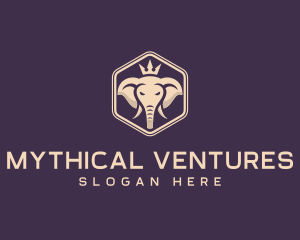 Corporate Elephant Crown logo design