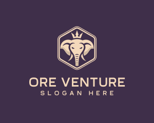 Corporate Elephant Crown logo design