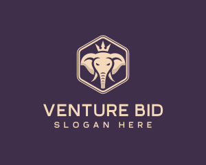 Corporate Elephant Crown logo design